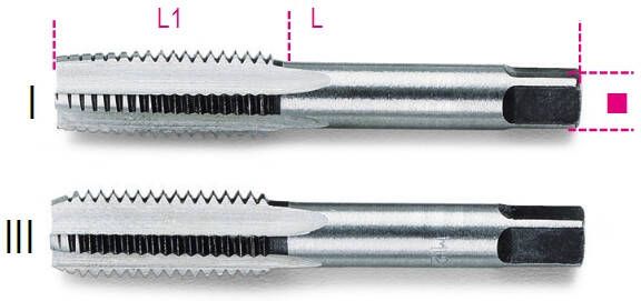 Beta Handtappen fijne spoed metrische draad verchroomd staal 433 18X2 004330223