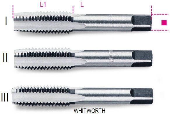Beta Handtappen Whitworth draad verchroomd staal 430ASW 5 32 004300032