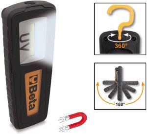 Beta Oplaadbare inspectie lamp met UV en wit licht ideaal voor het dedecteren van lekken 1838UV 018380150