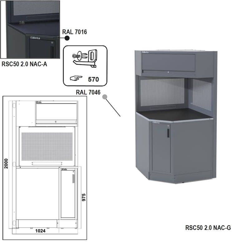 Beta Rsc50 Nac-A Zelfdragende Complete Hoek 050001339