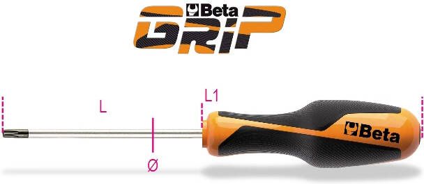 Beta Schroevendraaier voor schroeven met Tamper Resistant Torx profiel 1268RTX 15 012680015