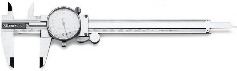 Beta Schuifmaat met meetklok analoge uitlezing tot 0.02 mm 1652 016520016