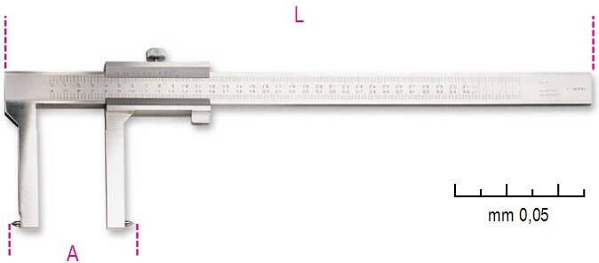 Beta Schuifmaat voor remtrommels uitlezing tot 0.05 mm 1650FT 1 016500060