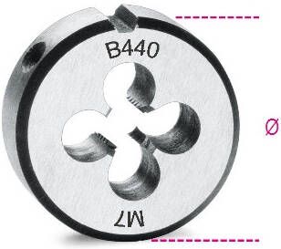 Beta Snijplaten grove spoed metrische draad verchroomd staal 440 7 004400007