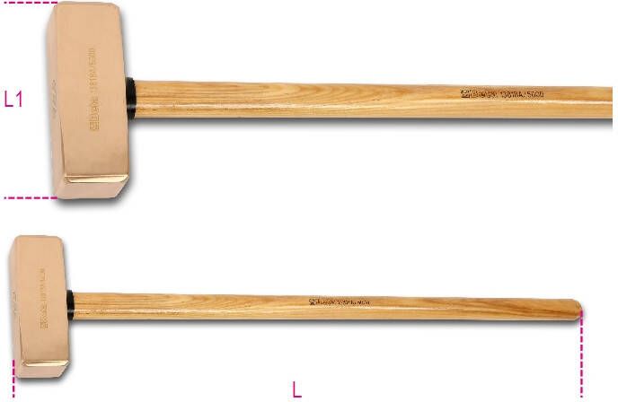 Beta Sparkproof sledge hammers wooden shafts 1381BA 8000 013810858
