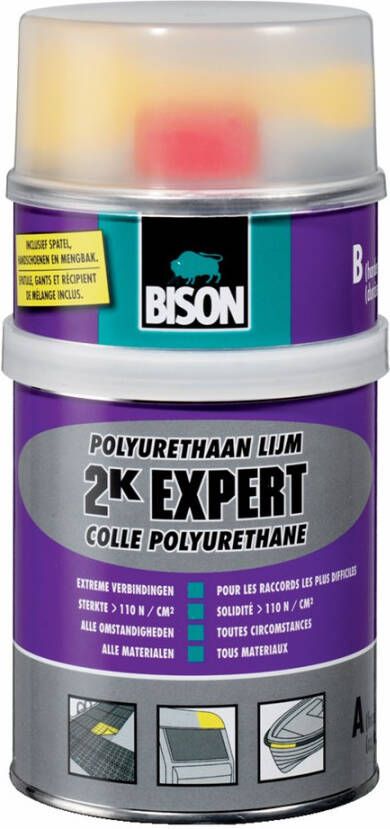 Bison 2K Expert Polyurethaanlijm Set 900G*4 Nlfr 6302258