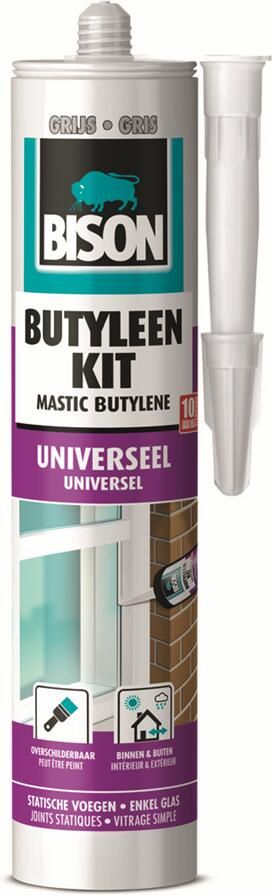 Bison Butyleenkit Grijs Koker | 300 ml 1491003