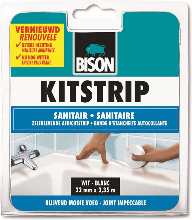Bison Kitstrip Sanitair Wit Blister | 22 mm x 3.35 m 6302088