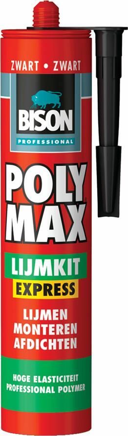 Bison Prof Poly Max Lijmkit Express Zwart Koker | 425 g 1490916