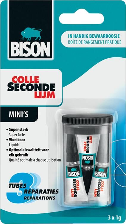 Bison Secondelijm Mini's Liquid Kaart | 3 x 1 g 6309066