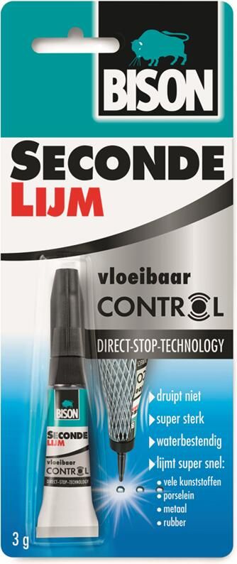 Bison Secondelijm Vloeibaar Control Blister | 3 g 6311541