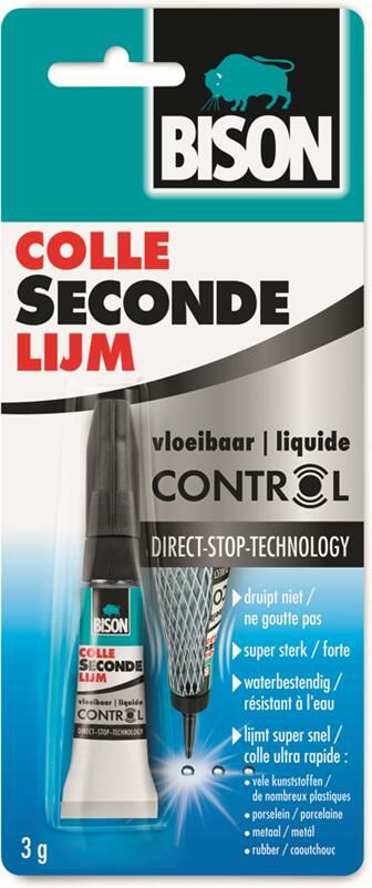 Bison Secondelijm Vloeibaar Control Blister | 3 g 6311542