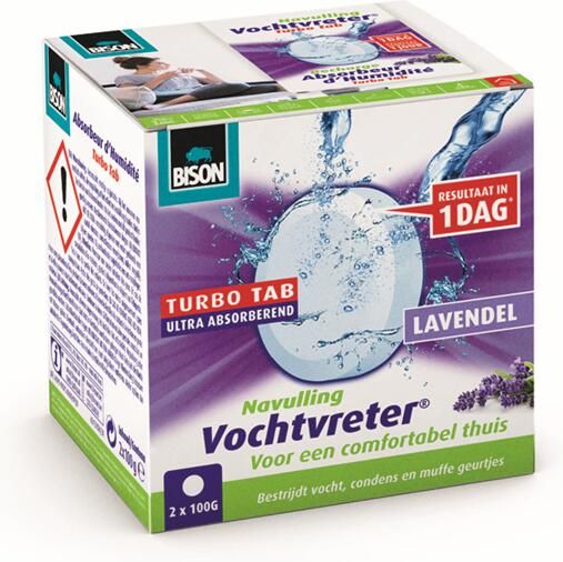 Bison Vochtvreter Turbo Tab Lavendel | 2x100 g 6313271