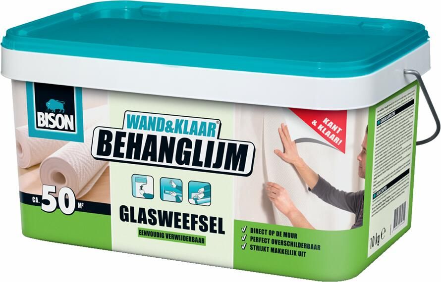 Bison Wand&Klaar Behanglijm Glasweefsel Emmer | 10 Kg 6302988