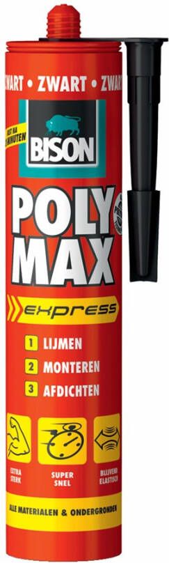 Bison Poly Max Express Zwart Crt 425G*12 Nl 6309304