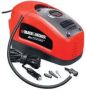 Black+Decker ASI300 11bar AC DC Compressor | Universele ventieladapter | 2x Tapse aansluitingen | 1x Naaldaansluiting | 12V adapter | 230V adapter - Thumbnail 1