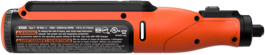 Black+Decker BCRT8I BLACK+ DECKER 7.2V Multigereedschap met 37 accessoires | 37 Accessoires BCRT8I-XJ