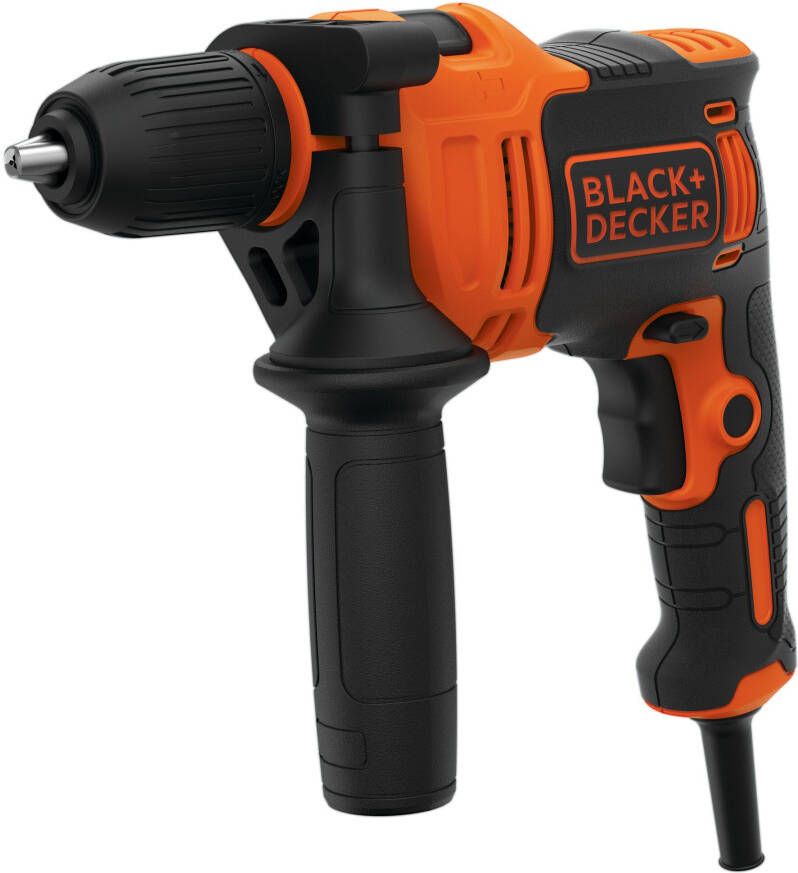 Black+Decker BEH550K 550W Klopboormachine in koffer | Zijhandgreep | 1 x 6mm steenboor + 1 x 6mm metaalboor | In koffer BEH550K-QS