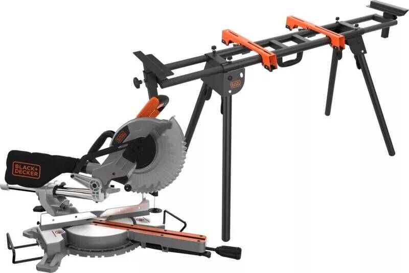 Black+Decker BES700 1600W 216mm Afkort- en verstekzaag | 1x Zaagblad 48T + Onderstel BEZ100-XJ