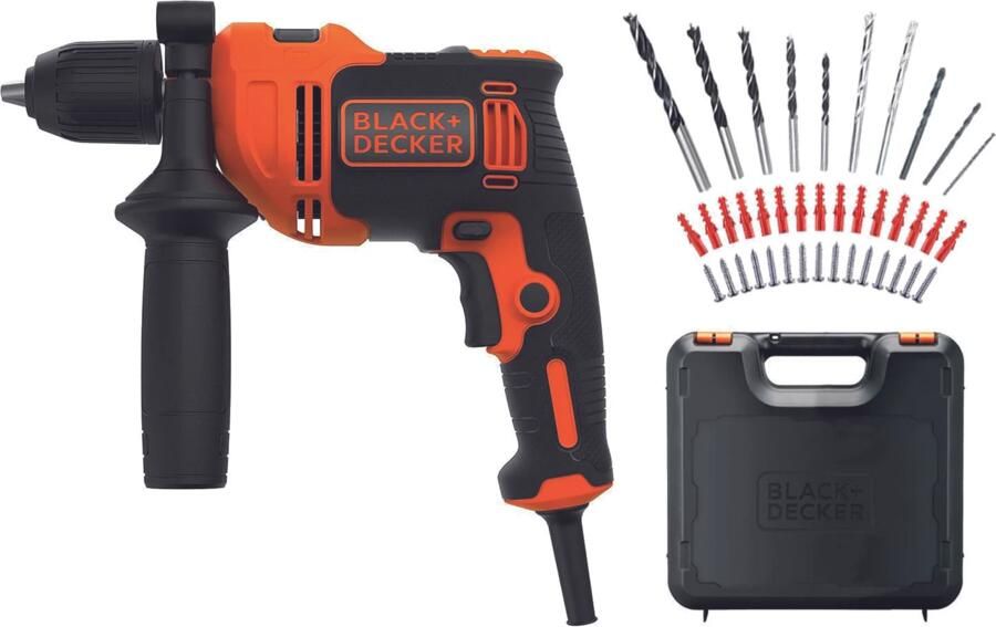 Black+Decker KIT: klopboormachine met 40 accessoires in Koffer BEH550A40K-QS