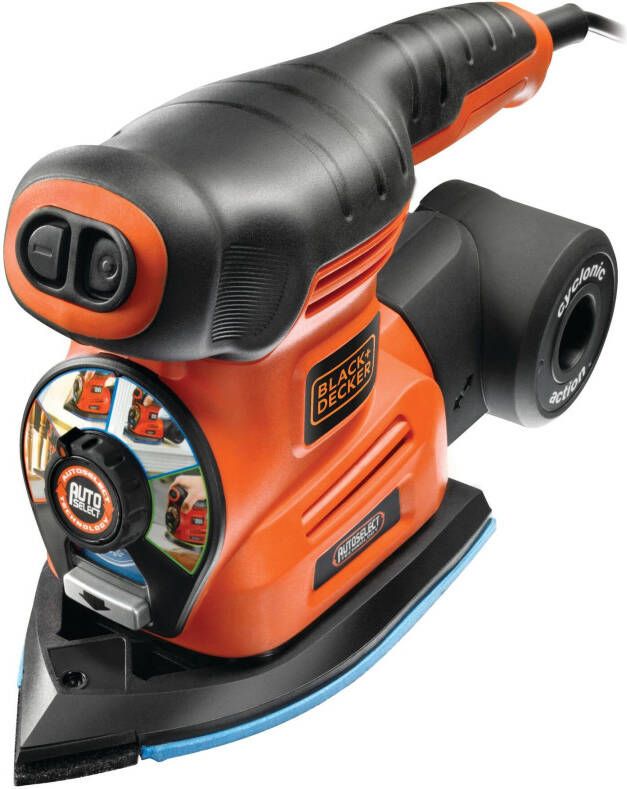 Black+Decker KA280K 220W 4IN1 Multischuurmachine | Vlak- detail- en excentrische schuurzool | 4x profielpunten | 1x Schuurvinger | 14x Schuurvellen - Foto 1