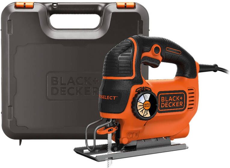 Black+Decker KS801SEK 550W Pendeldecoupeerzaag | In koffer | 1x antisplinterplaatje | 1x Zaagblad KS801SEK-QS