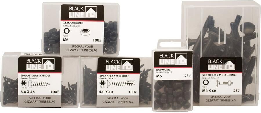 Blackline Tuinbeslagschroef Ar-Coating Ovk Zwarte Kop Torx TX30 6.0X40 | 30 stuks 6904.30.86040 - Foto 8