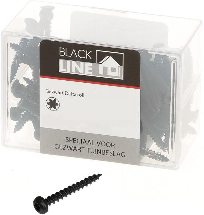 Blackline Spaanplaatschroef Hcp Zwart Ck Torx TX10 3.0X20 | 100 stuks 6904.20.33020