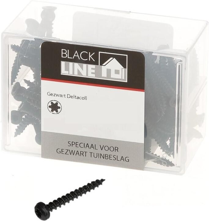 Blackline Spaanplaatschroef Hcp Zwart Pk Torx TX20 +Snijpunt 5.0X50 30 | 50 stuks 6904.20.15050