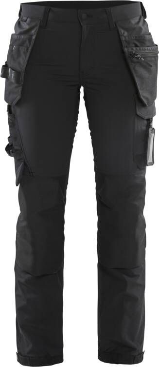 Blåkläder Dames 4-weg stretch werkbroek 71921645 | Zwart Donkergrijs | 7330509741986