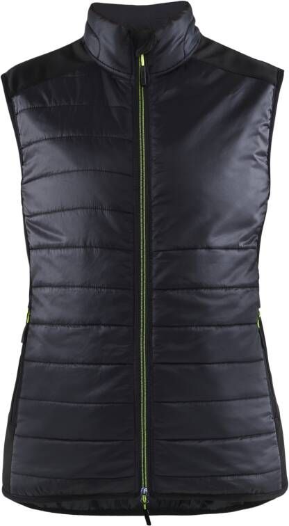 Blåkläder Dames bodywarmer gevoerd 38642030 | Zwart High-Vis Geel | Maat 3XL 7330509818503