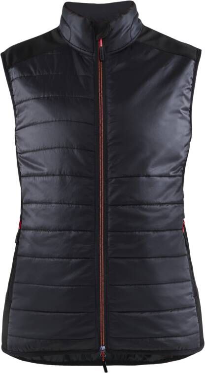 Blåkläder Dames bodywarmer gevoerd 38642030 | Zwart Rood | Maat XXL 7330509818633
