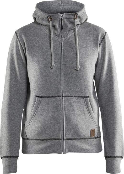 Blåkläder Dames hooded sweatvest 33731157 | Grijs Mêlee | Maat 3XL 7330509483299