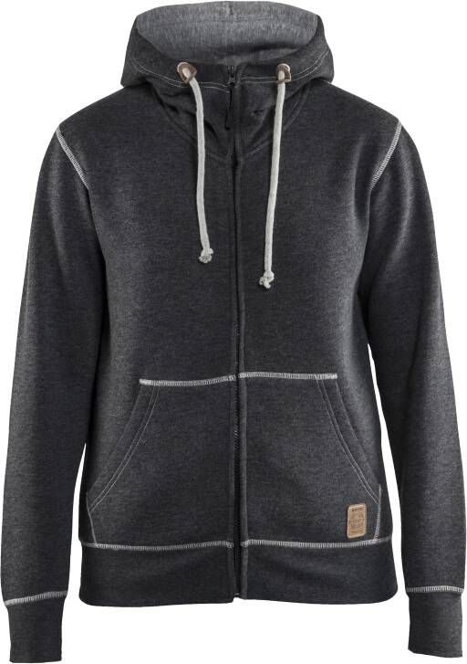 Blåkläder Dames hooded sweatvest 33731157 | Zwart Mêlee | Maat XS 7330509483398