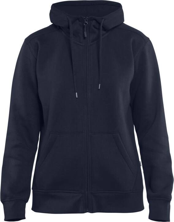 Blåkläder Dames hoodie met rits 33951048 | Marineblauw | Maat XXL 7330509542828