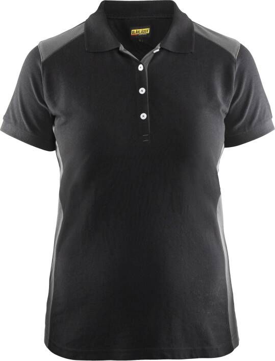 Blåkläder Dames poloshirt piqué 33901050 | Zwart Grijs | Maat XXL 7330509479681