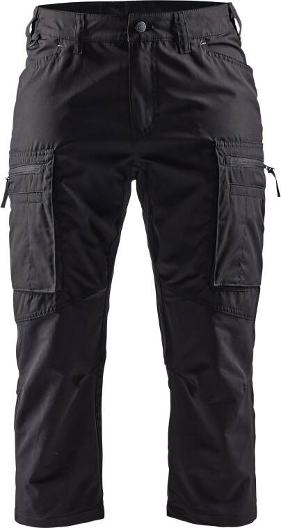 Blåkläder Dames service piraatbroek met stretch 71291845 | Zwart | 7330509816219