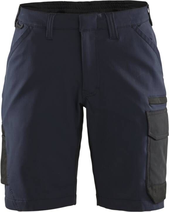 Blåkläder Dames service short 4-weg stretch 71231645 | Donker marineblauw Zwart | 7330509822784