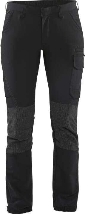 Blåkläder Dames Service werkbroek 4-weg stretch 71221645 | Zwart Donkergrijs | 7330509742877