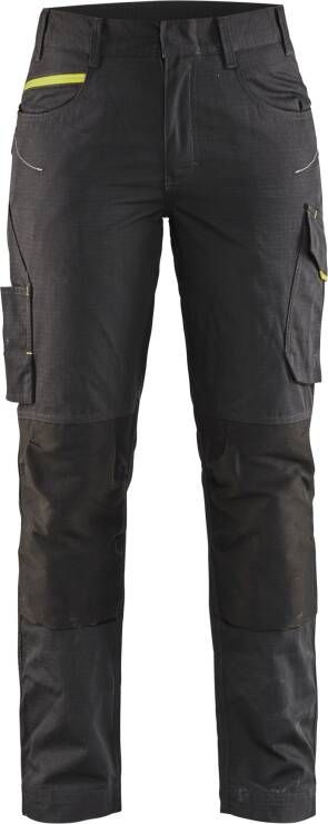 Blåkläder Dames service werkbroek met stretch 71951330 | Zwart High-Vis Geel | 7330509647097