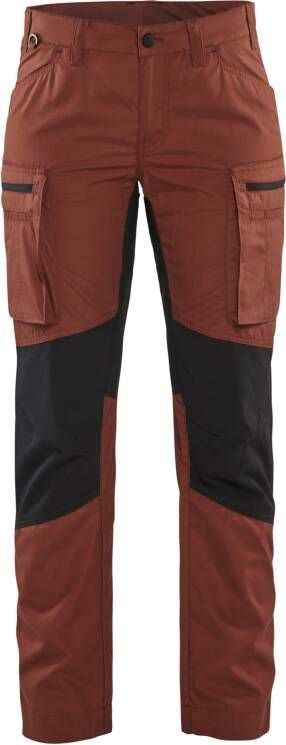 Blåkläder Dames Service werkbroek Stretch 71591845 | Gebrand rood Zwart | 7330509787489