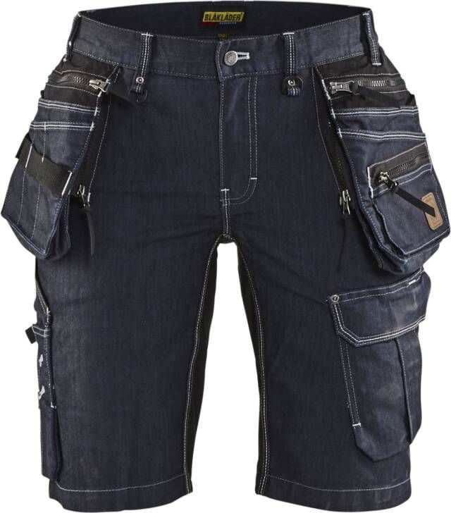 Blåkläder Dames Short Denim Stretch X1900 79921141 | Marineblauw Zwart | 7330509656693