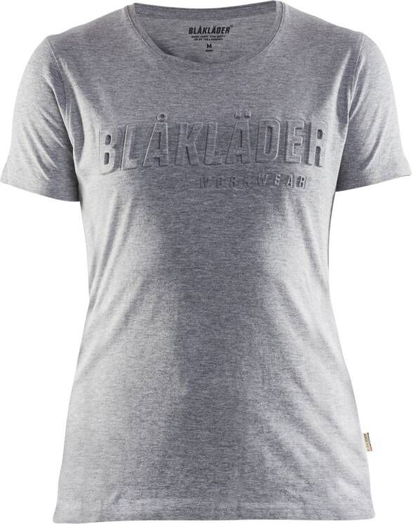 Blåkläder Dames T-Shirt 3D 34311043 | Grijs Mêlee | Maat XXL 7330509770979