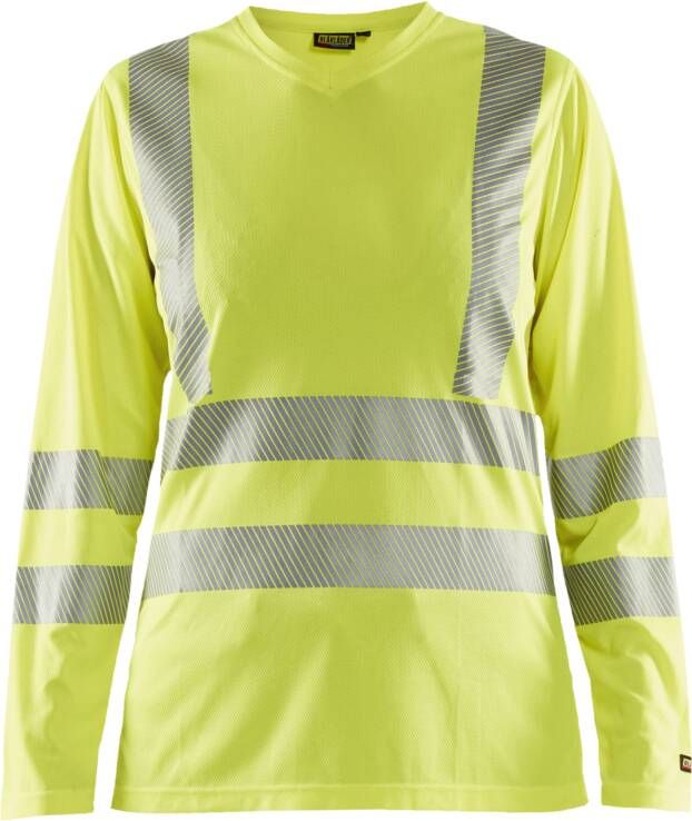 Blåkläder Dames T-Shirt lange mouw High-Vis 34851013 | High-Vis Geel | Maat XXL 7330509645321