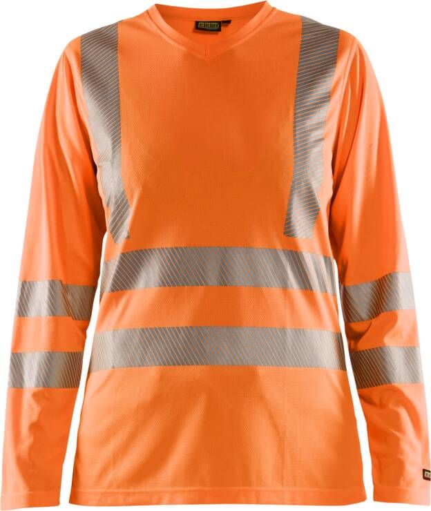 Blåkläder Dames T-Shirt lange mouw High-Vis 34851013 | High-Vis Oranje | Maat XXL 7330509645390