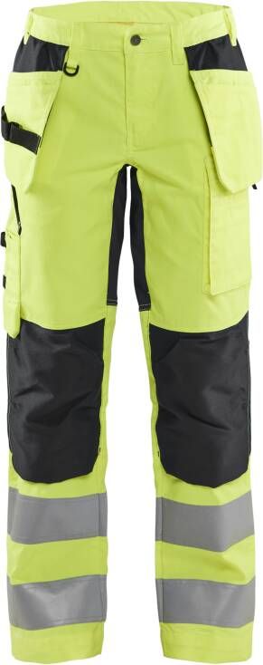Blåkläder Dames werkbroek High-Vis met stretch 71631811 | High-Vis Geel Zwart | 7330509615386