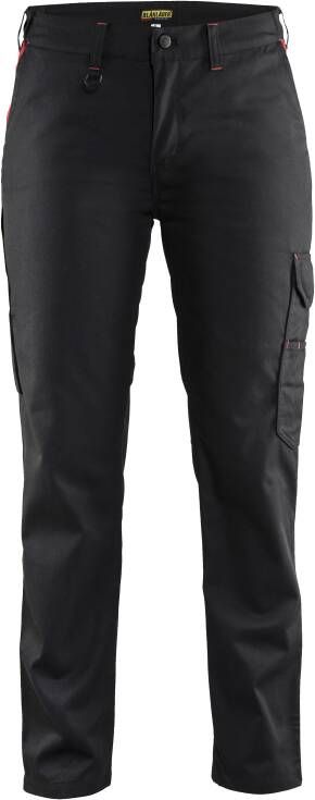 Blåkläder Dames Werkbroek Industrie 71041800 | Zwart Rood | 7330509486955