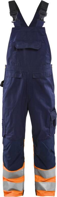 Blåkläder High-Vis bretelbroek 26621800 | Marineblauw Oranje | 7330509727478