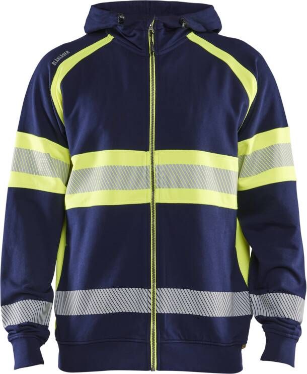 Blåkläder High-Vis Hooded Sweatshirt 35521158 | Marine High-Vis Geel | Maat XXL 7330509831007