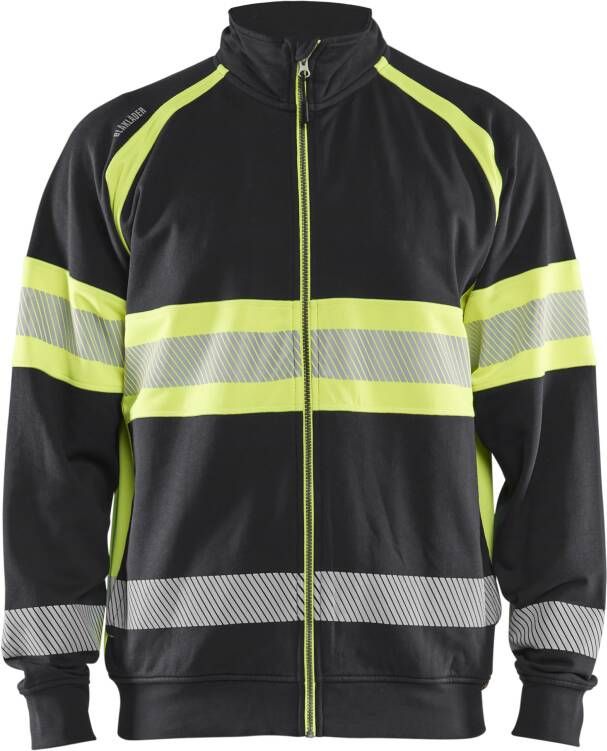 Blåkläder High-Vis sweater 35511158 | Zwart High-Vis Geel | Maat XXL 7330509838815